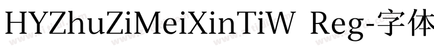HYZhuZiMeiXinTiW Reg字体转换